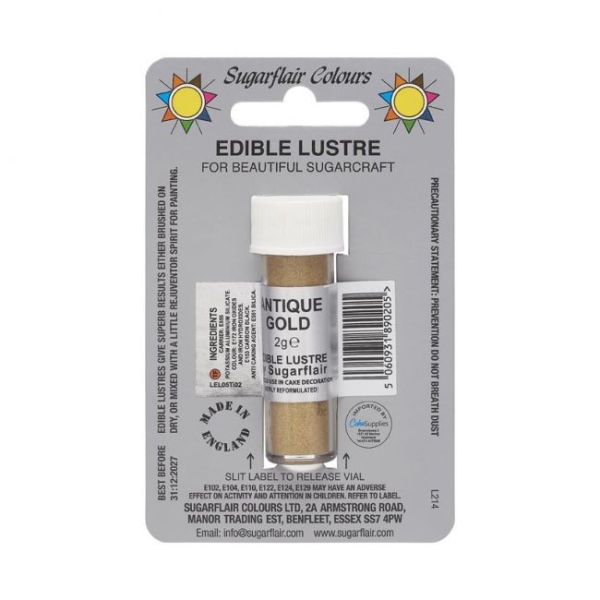 Edible Lustre - Antique Gold - E171 Free
